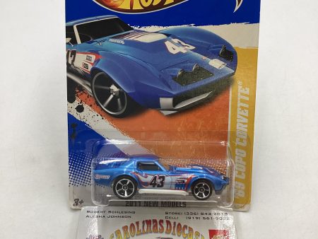 2011 Hot wheels #4 69 Copo Corvette Blue 12F For Discount