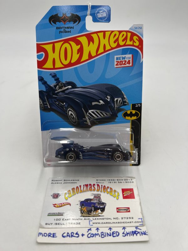 2024 Hot Wheels N Case #54 Batman & Robin Batmobile Blue 113H on Sale