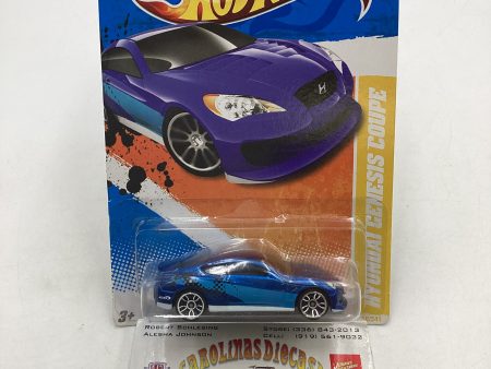 2011 Hot Wheels #50 Hyundai Genesis Coupe Blue Hot on Sale