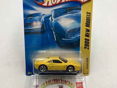 2008 Hot Wheels #038 Ferrari GTO Yellow Online Hot Sale