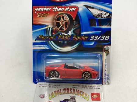 2006 Hot Wheels #033 Ferrari F430 Spider Red FTE Online Hot Sale