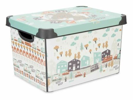 Storage Box with Lid Children s Road Plastic 17 L 27,5 x 22 x 36,5 cm (12 Units) on Sale