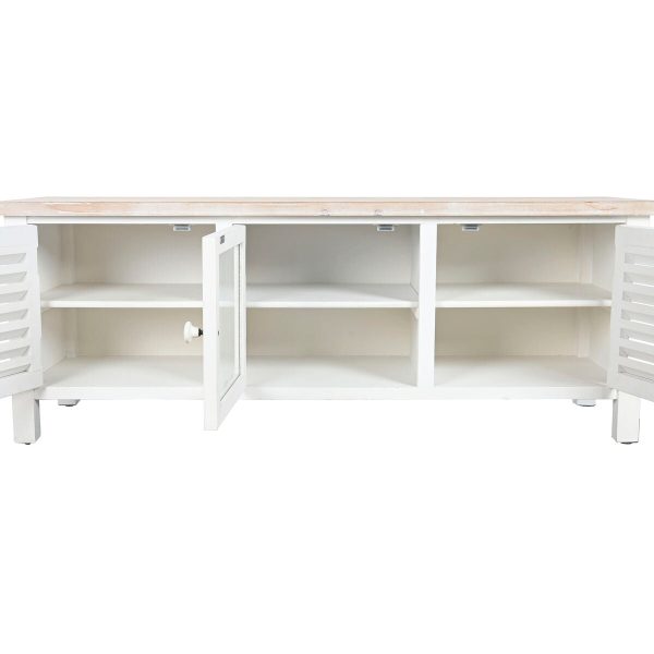 TV furniture DKD Home Decor Fir White MDF Wood 120 x 40 x 45 cm Online