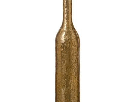 Vase 12 x 12 x 61 cm Golden Aluminium Hot on Sale