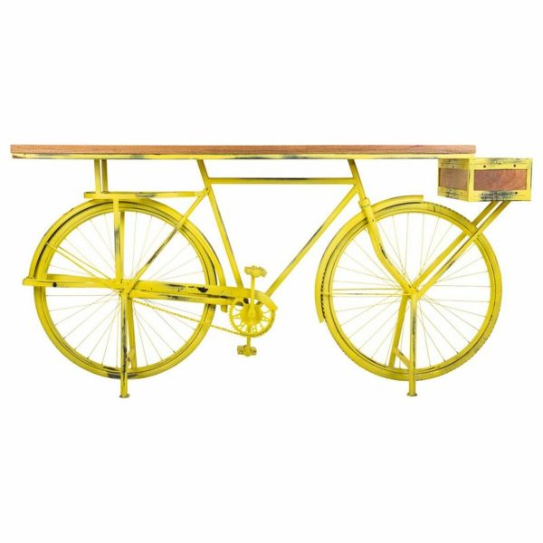 Hall Alexandra House Living Bike Yellow Iron Mango wood 46 x 93 x 187 cm For Sale