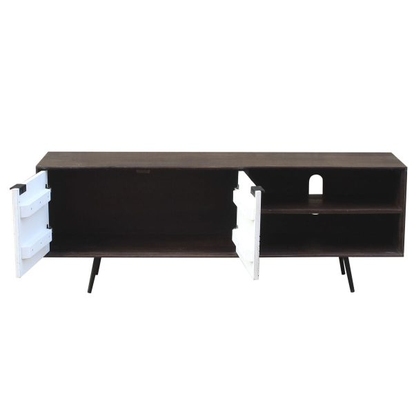 TV furniture DKD Home Decor Dark brown 140 x 35 x 50 cm Mango wood Online now