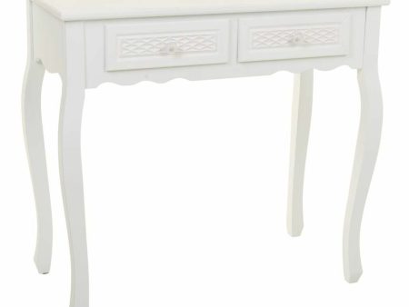 Hall Table with Drawers Alexandra House Living White Cream Metal Pine MDF Wood 40 x 76 x 135 cm Fashion