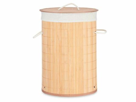 Laundry basket Natural Metal Bamboo MDF Wood 48 L 37 x 50 x 37 cm (4 Units) Fashion