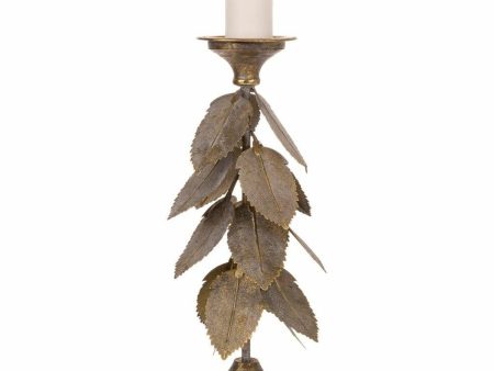 Candle Holder Alexandra House Living Golden Iron 19 x 43 x 19 cm Sheets For Sale