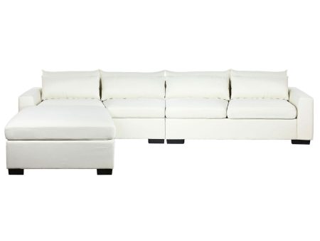 Chaise Longue Sofa DKD Home Decor Beige Cream Wood Modern 386 x 218 x 88 cm For Cheap