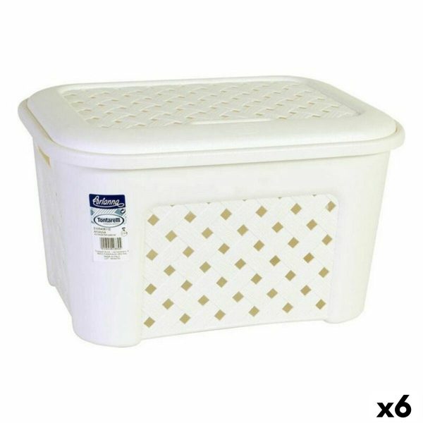 Laundry Basket Arianna Tontarelli TON827 (44 x 35 x 24 cm) 44 x 35 x 24 cm (6 Units) For Cheap