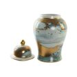 Vase DKD Home Decor Porcelain Blue Modern (22 x 22 x 41 cm) Discount