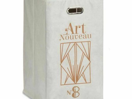 Basket Art Nouveau White Golden Cardboard 60 L 35 x 57 x 35 cm (12 Units) Online now