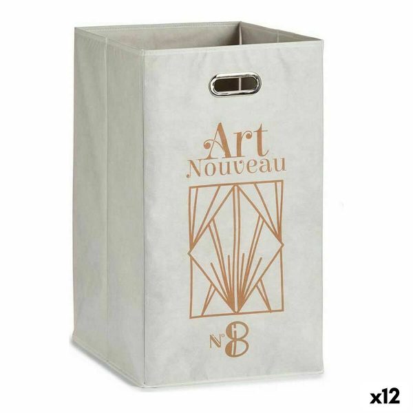 Basket Art Nouveau White Golden Cardboard 60 L 35 x 57 x 35 cm (12 Units) Online now