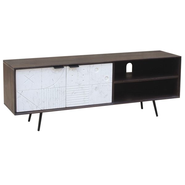 TV furniture DKD Home Decor Dark brown 140 x 35 x 50 cm Mango wood Online now