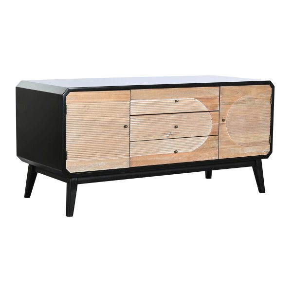 TV furniture DKD Home Decor 120 x 50 x 58 cm Black Wood Hot on Sale