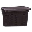 Storage Box with Lid Brown Plastic 19 L 28 x 22 x 39 cm (12 Units) Sale