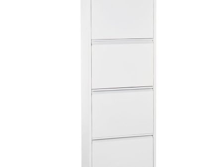 Shoe Rack Alexandra House Living White 50 x 136 x 15 cm 4 drawers Online now