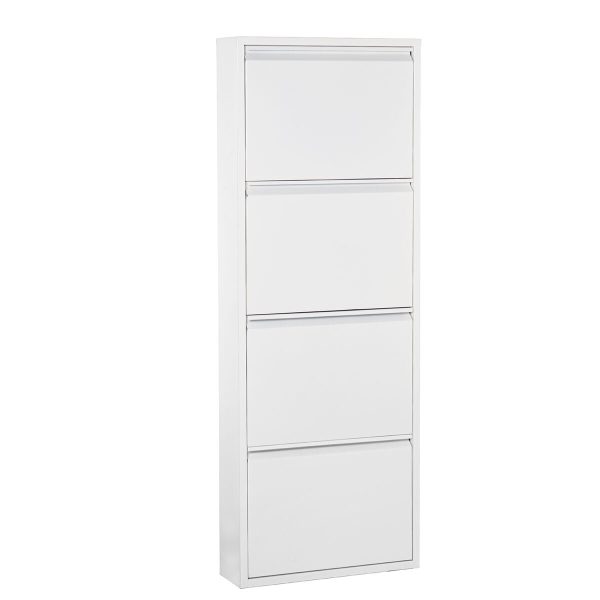 Shoe Rack Alexandra House Living White 50 x 136 x 15 cm 4 drawers Online now