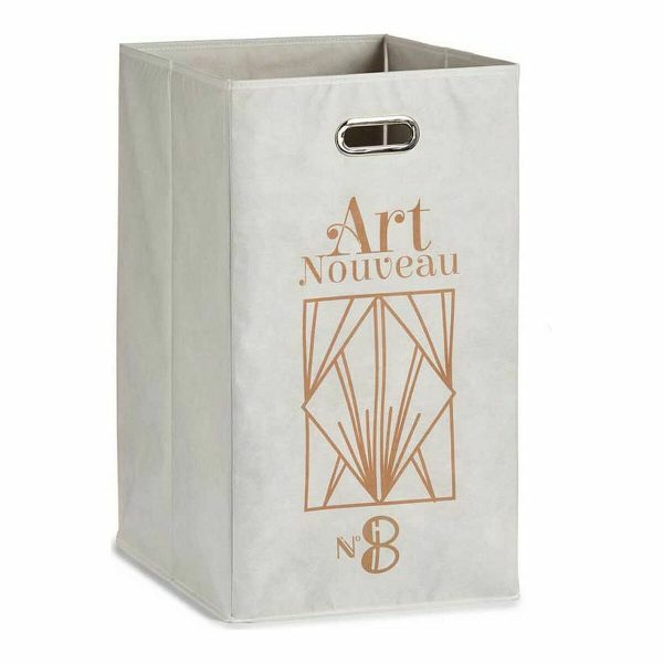 Basket Art Nouveau White Golden Cardboard 60 L 35 x 57 x 35 cm (12 Units) Online now