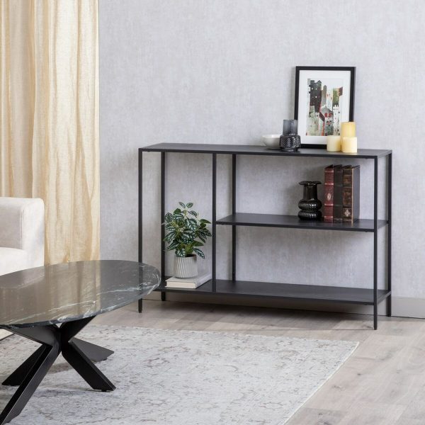 TV furniture 120,5 x 30 x 81,3 cm Black Steel Sale