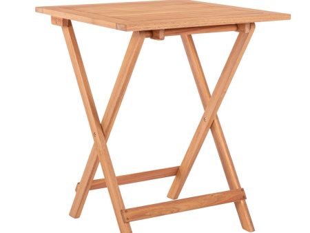 Folding Side Table Kate 60 x 60 x 72,5 cm Natural Acacia Discount