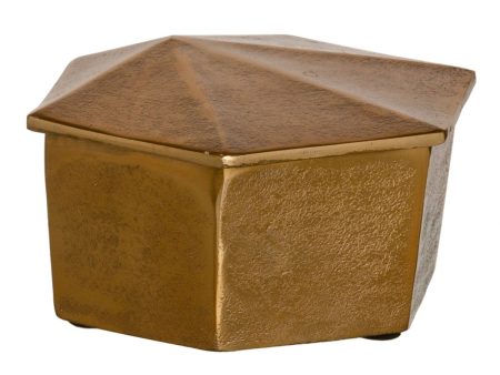 Multi-use Box Golden Aluminium 19 x 19 x 10 cm Online now