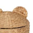 Basket Black Beige Natural Fibre 39 x 39 x 60 cm For Discount