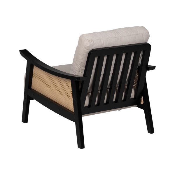 Armchair Black Beige Polyethylene Rubber wood MDF Wood Foam 100 % polyester 69,5 x 83 x 80 cm on Sale