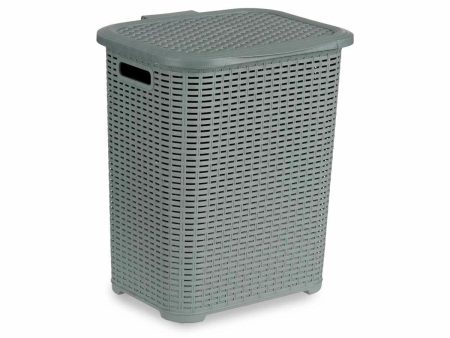 Laundry Basket Grey Plastic 42 L 34,5 x 48 x 41 cm (10 Units) on Sale