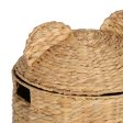 Basket Black Beige Natural Fibre 39 x 39 x 60 cm For Discount