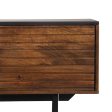 TV furniture ABNER Brown Black Iron Mango wood 140 x 40 x 50 cm Online