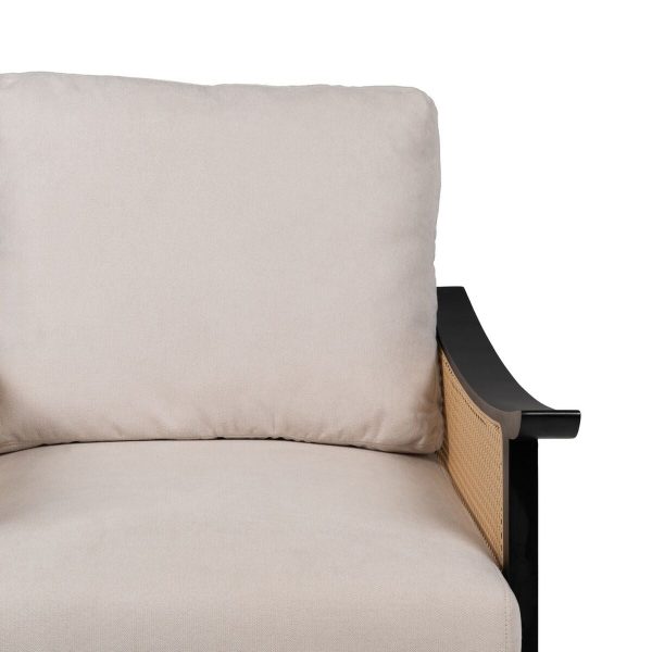 Armchair Black Beige Polyethylene Rubber wood MDF Wood Foam 100 % polyester 69,5 x 83 x 80 cm on Sale