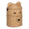 Basket Black Beige Natural Fibre 39 x 39 x 60 cm For Discount