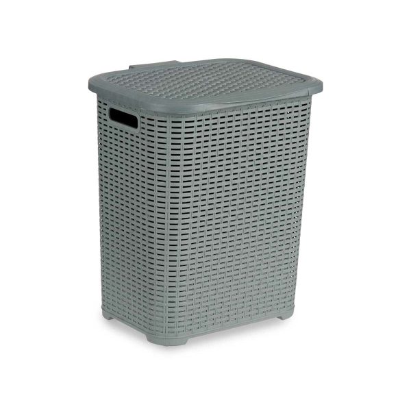 Laundry Basket Grey Plastic 42 L 34,5 x 48 x 41 cm (10 Units) on Sale