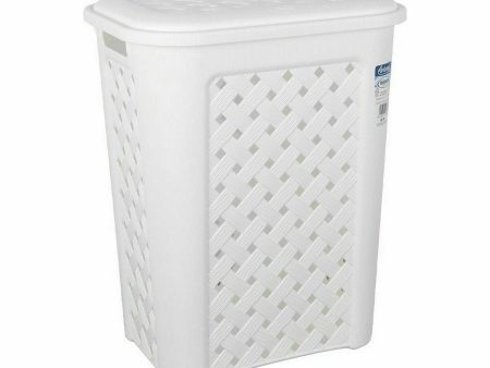 Laundry Basket Tontarelli Arianna With lid White 37,5 x 27,5 x 47 cm (6 Units) Supply