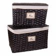 A set of two trunks Alexandra House Living Dark brown Willow wood 46 x 46 x 76 cm Supply