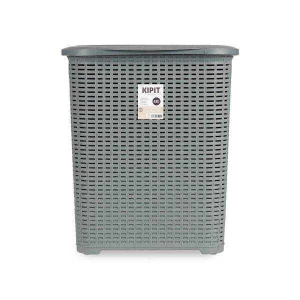 Laundry Basket Grey Plastic 42 L 34,5 x 48 x 41 cm (10 Units) on Sale