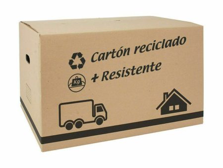 Storage Box with Lid Confortime Cardboard 82 x 50 x 50 cm (20 Units) Online