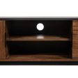 TV furniture ABNER Brown Black Iron Mango wood 140 x 40 x 50 cm Online