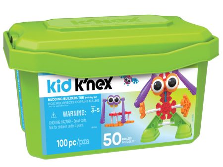 KN85618 KNEX BUDDING BUILDERS TUB 100PIECES 50 BUILDS Supply