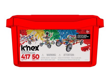 KN16511 KNEX CREATION ZONE TUB 417 PIECES 50 BUILDS Online Sale