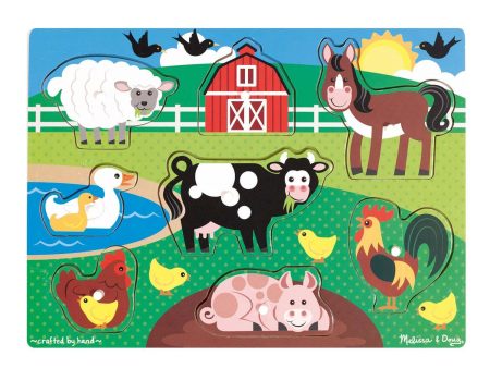 MELISSA & DOUG FARM PEG PUZZLE Sale