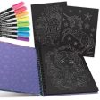 NEBULOUS STARS BLACK PAGES COLORING BOOK - CORALIA (NEON PENS) For Sale