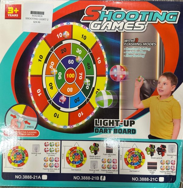 SHOOTING LIGHT UP DART BOARD  2 IN 1 Online